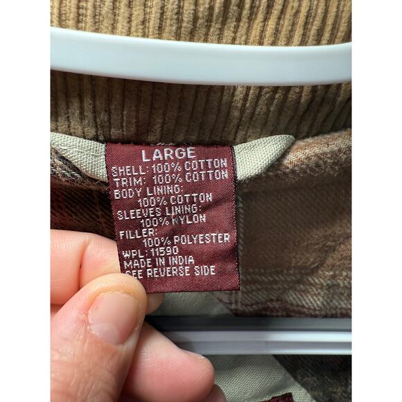 Urban Equipment vintage canvas flannel lined chore jacket mens large workwear - Picture 5 of 9